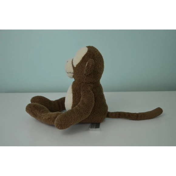 Janie and Jack Monkey Plush Stuffed Animal Toy Brown Off White Cream 2008